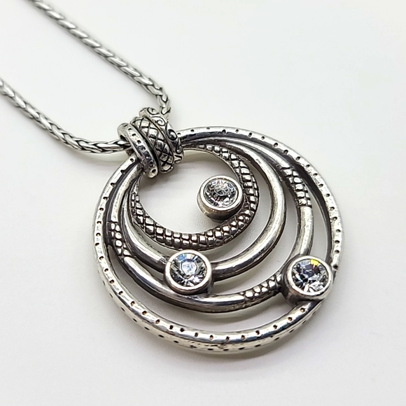 Brighton "Solar Rings" Triple Orb Constellation Pendant w Swarovski Accents☀️ - Picture 1 of 10